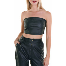 Kendall + Kylie Γυναικείο Χειμερινό Crop Top Μαύρο KKW3704011
