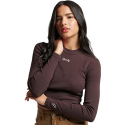 Superdry Γυναικείο Χειμερινό Crop Top Ριπ Σοκολατί W6011656A-8PZ
