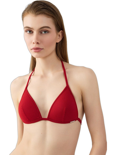 Minerva Bikini Top Τριγωνάκι με Ενίσχυση Κόκκινο 90-9188B-289