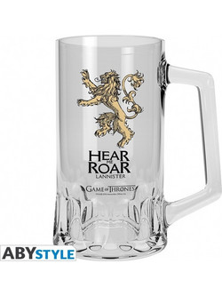 Abysse Corp Ποτήρι Μπύρας Γυάλινo Game of Thrones-Lannister Hear Me Roar 500ml ABYVER020