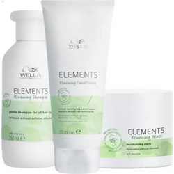 Wella Elements Σετ Περιποίησης Μαλλιών Σαμπουάν 250ml + Conditioner 200ml + Μάσκα 150ml