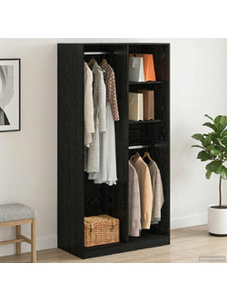 vidaXL Βεστιάριο Ρούχων Μαύρο 100x50x200cm 3446632