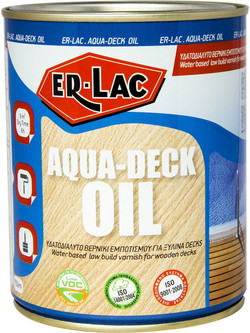 ER-LAC Aqua Deck Λάδι Εμποτισμού Ξύλου Νερού Ματ 10lt