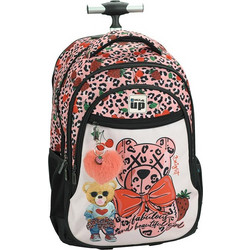 Back Me UP Fashion Bear Σχολική Τσάντα Τρόλεϊ Δημοτικού Ροζ 357-35074