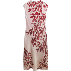 Ted Baker Midi Καλοκαιρινό Φόρεμα για Γάμο / Βάπτιση Ροζ Χρυσό 284834