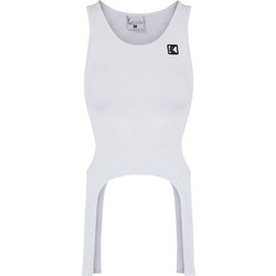 Karl Kani Γυναικείο Καλοκαιρινό Crop Top Λευκό KW241-002-2