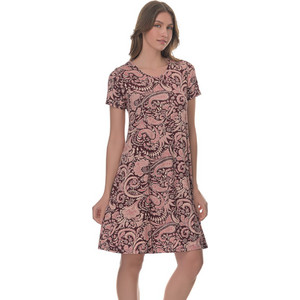 PNN Nightwear Mini Καλοκαιρινό Καθημερινό Φόρεμα Μεταξωτό Ροζ 0263-1010-1