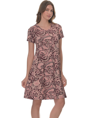PNN Nightwear Mini Καλοκαιρινό Καθημερινό Φόρεμα Μεταξωτό Ροζ 0263-1010-1