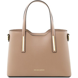 Tuscany Leather Olimpia S Γυναικεία Τσάντα Χειρός Δερμάτινη Nude TL141521