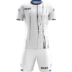 Zeus Bolt Φανέλα Ποδοσφαίρου Λευκή Royal Blue