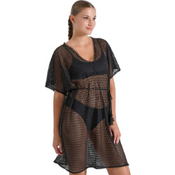 Milena By Paris Γυναικείο Καφτάνι Παραλίας Κοντό Μαύρο 40308