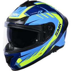 SMK Typhoon Aerot Blue Yellow Κράνος Μηχανής Full Face 1600gr