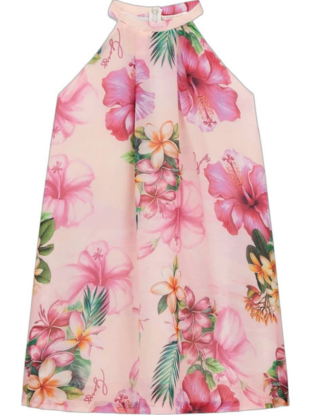 Guess Παιδικό Φόρεμα Floral Ροζ Φούξια J6GK00WA2T0-P9LB