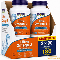 Now Foods Ultra Omega 3 Ιχθυέλαιο 1000mg 2x90 Μαλακές Κάψουλες