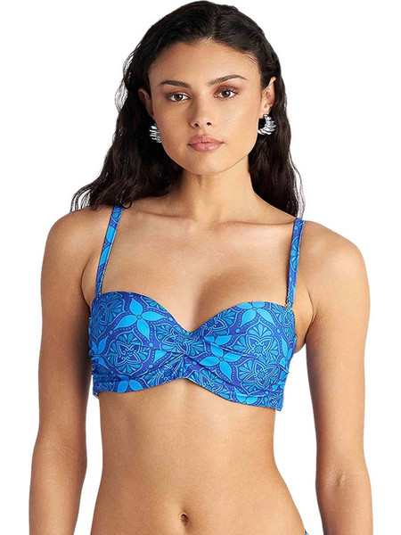 BLU4U Ikat Bikini Top Strapless με Ενίσχυση Μπλε 26366583D-25