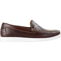 Ridge Ανδρικά Μοκασίνια Loafers Δερμάτινα Καφέ 302