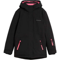 Bonprix Αθλητικό Παιδικό Μπουφάν Χειμωνιάτικο Softshell Αδιάβροχο Αντιανεμικό Μαύρο Φούξια 976584
