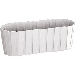 Prosperplast Γλάστρα Οβάλ Πλαστική Λευκή 38.3x14.4x13cm DDEC400-S449