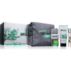 Roberto Cavalli Just Give Me Magic For Him Eau de Toilette 90ml + 15ml + Shower Gel 100ml + Toiletry Bag