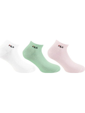 Fila Super Bubble Ανδρικές Κάλτσες Κοντές Λευκές Πράσινο Mint Ροζ 3Pack F4455-577