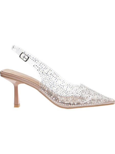Envie Shoes Γόβες Slingback με Λεπτό Ψηλό Τακούνι & Στρας Nude E31-23092