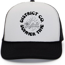 District75 Ανδρικό Καπέλο Jockey με Δίχτυ Snapback Υφασμάτινο Λευκό 126UCP-145