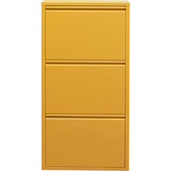 Kare Design Παπουτσοθήκη Μεταλλική Caruso 3 Κίτρινη M50xΠ15xΥ103cm KA-88015