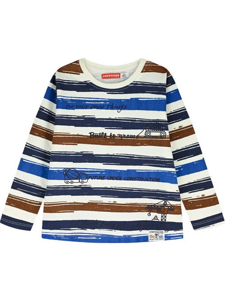 Energiers Παιδικό T-Shirt Μακρυμάνικο Λευκό Μπλε Καφέ 12-126121-5