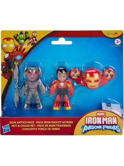 Hasbro Marvel Iron Man & His Awesome Friends Iron Antics Pack Σετ Φιγούρες Δράσης για 3+ Ετών