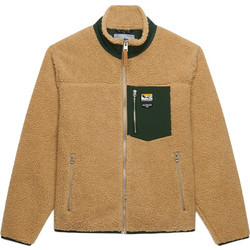Superdry Ανδρική Ζακέτα Fleece με Φερμουάρ Μπεζ M2014575A-M8J