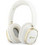 Guess Rectangle Metal Script Logo ENC Ασύρματα Bluetooth Ακουστικά Over Ear με Noise Cancelling Λευκά Χρυσά