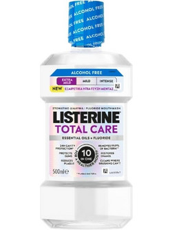 Listerine Total Care Extra Mild Alcohol Free Στοματικό Διάλυμα για Λεύκανση & Προστασία Ούλων κατά της Πλάκας 500ml
