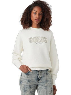 Guess Γυναικείο Φούτερ Εκρού W6YR30Z0978-G012