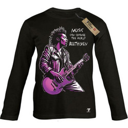 Takeposition Music Can Change The World Παιδικό T-Shirt Μακρυμάνικο Μαύρο 814-7775