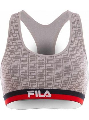 Fila Αθλητικό Μπουστάκι με Μέτρια Στήριξη Γκρι 6056