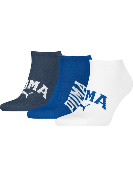 Puma Ανδρικές Κάλτσες Κοντές με Σχέδια Royal Blue Navy Μπλε Λευκές 3Pack 938638
