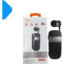 Maxwell MX-306 Ακουστικό Bluetooth In Ear Πέτου Black