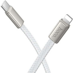 Hoco X125 Braided Flat USB-C to Lightning Cable 30W 1m White