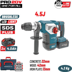 Bormann BBP5337X44CA Πιστολέτο Μπαταρίας 2x4Ah