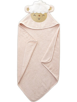 Nima Little Sheep Βρεφικό Μπουρνούζι Κάπα Ροζ 75x75cm