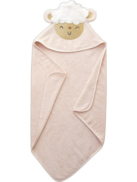 Nima Little Sheep Βρεφικό Μπουρνούζι Κάπα Ροζ 75x75cm