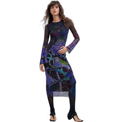 Desigual Midi Βραδινό Φόρεμα Navy Μπλε 26WWVK01-5025