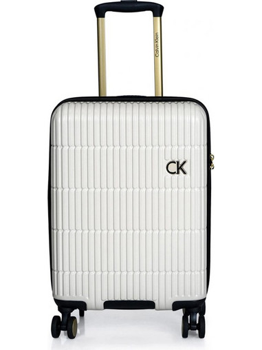 Calvin Klein Astoria LH118AS6 Βαλίτσα Καμπίνας 54x37x24cm με 4 Ρόδες Λευκή