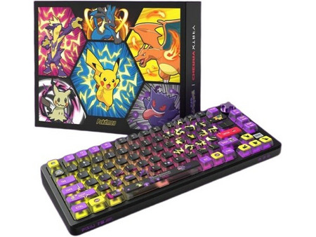 Cherry Pokemon PIXIU75 Ασύρματο Μηχανικό Gaming Πληκτρολόγιο TenKeyLess RGB Black