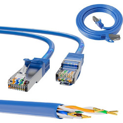 Extralink S/FTP Cat.6a Καλώδιο Δικτύου Ethernet 10m Blue EX.6594