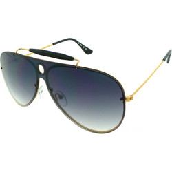 Enzo 17021 C1 Ανδρικά Γυαλιά Ηλίου Aviator Μεταλλικά Χρυσά με Μαύρο Φακό