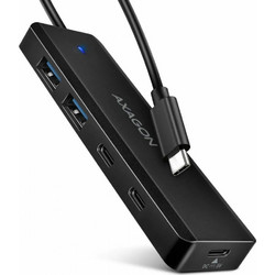 Axagon HUE-C2C USB Hub 3.0 USB-C με 4 Θύρες USB-A / USB-C & Εξωτερική Παροχή Ρεύματος