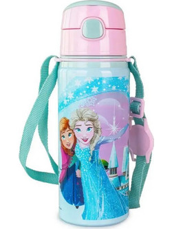 Frozen Παιδικό Παγούρι Αλουμινίου Ροζ Γαλάζιο 600ml