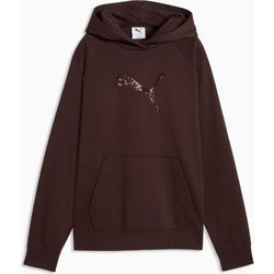 Puma Essentials Sequins Γυναικείο Αθλητικό Φούτερ με Κουκούλα Σοκολατί 694577-33