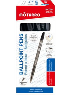 Motarro Στυλό Διαρκείας 1mm Μαύρο 50τμχ MC009-7